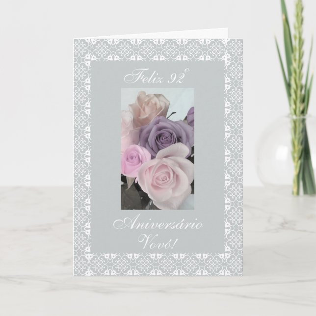 Cartão Portuguese - Grandma's 92th birthday (Frente)