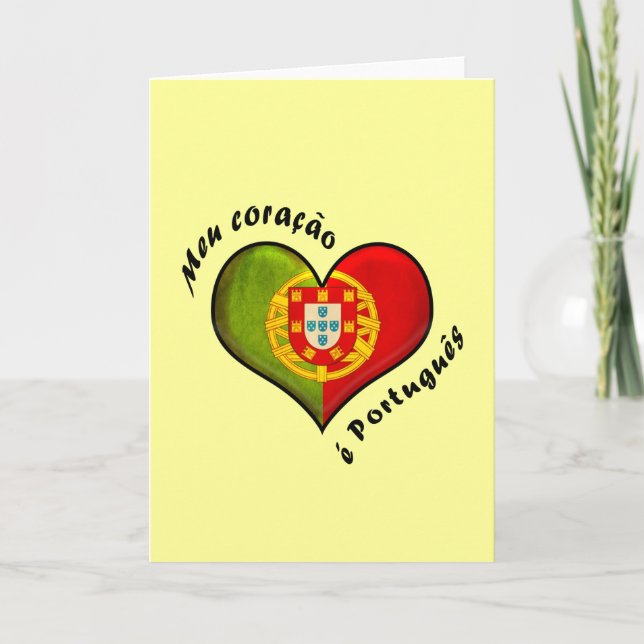 Cartão Portuguese heart (Frente)