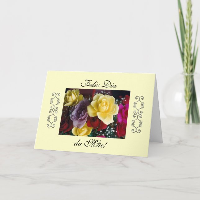 Cartão Portuguese: Mother's day (Frente)