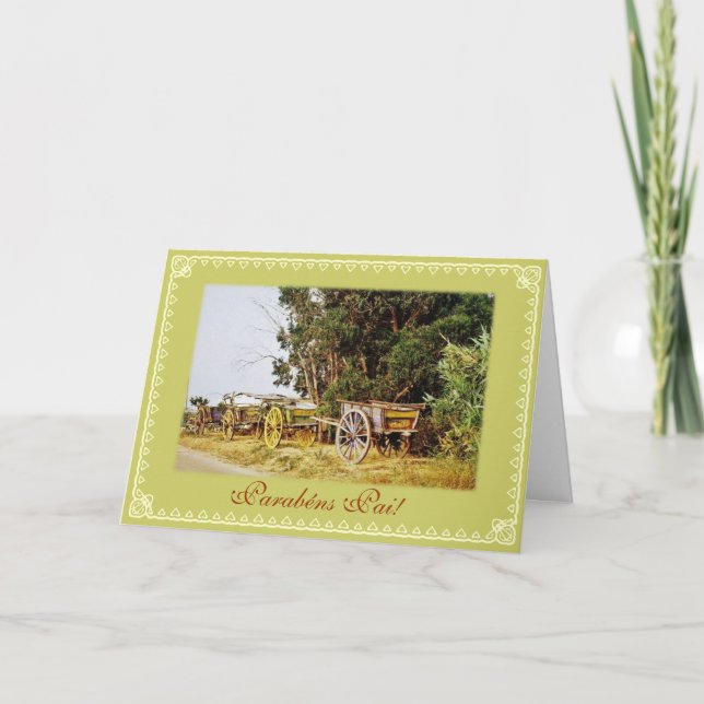 Cartão Portuguese: Parabéns Pai / Dad's birthday (Frente)