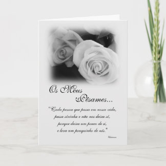 Cartão Portuguese: Poema de Condolencias