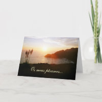 Portuguese sympathy card/condolencias: Sunset