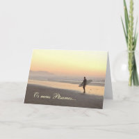 Portuguese: Sympathy card: Surfer