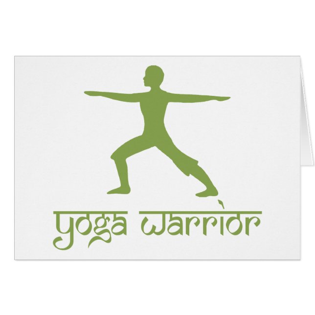 Cartão Pose do guerreiro da ioga (Frente Horizontal)