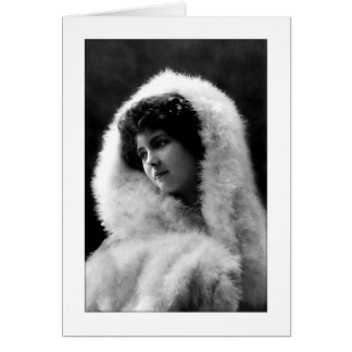 Cartão pose estilo cameo de senhora vitoriana