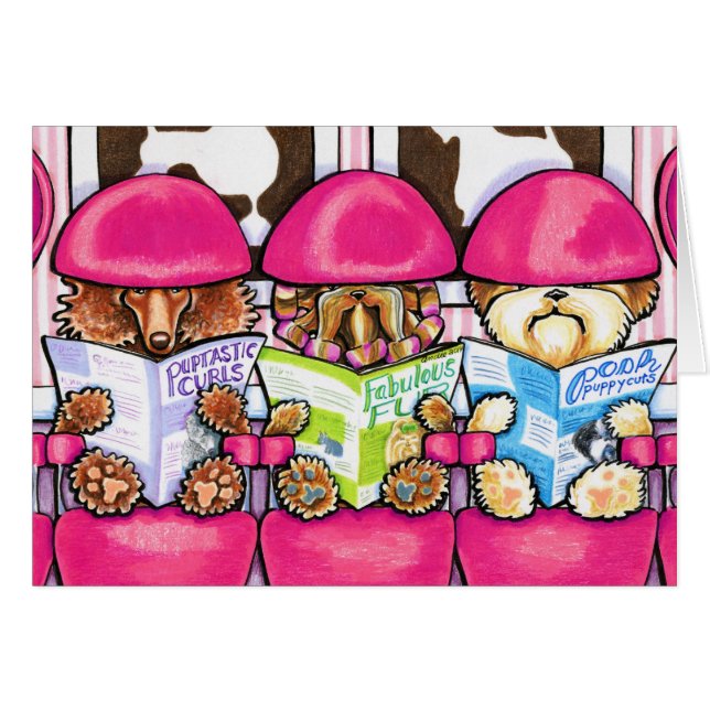 Cartão Posh Pup Salon (Frente Horizontal)