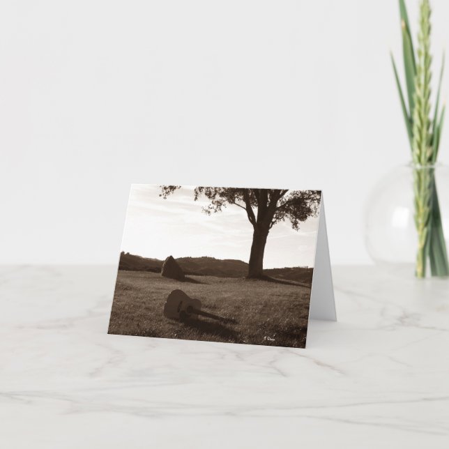 Cartão Posicionamento de Violão Acústico (Frente)