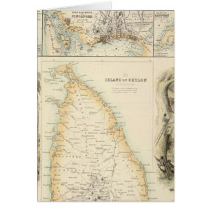 Cartão Posse britânica no mar indiano