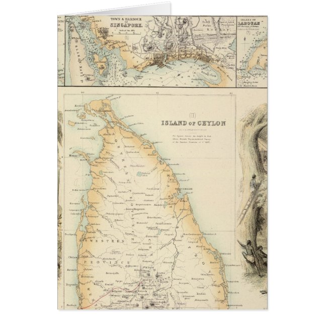 Cartão Posse britânica no mar indiano (Frente)