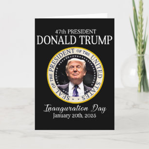 Cartão Posse do 47º Presidente Donald Trump 2025 Apoiador