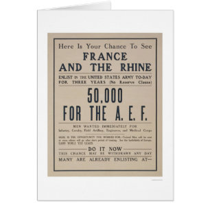 Cartão Possibilidade ver France e o Rhine - recrutar o