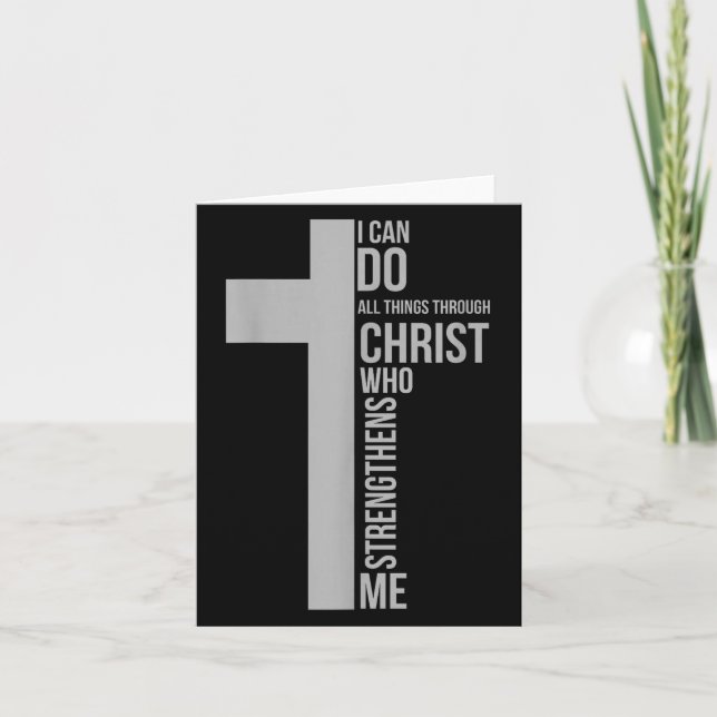 Cartão Posso fazer todas as coisas por meio de Cristo que (Frente)