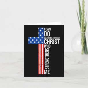 Cartão Posso Fazer Tudo Através Do Cristo Jesus Christian