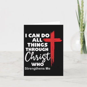 Cartão Posso Fazer Tudo Através Do Cristo Jesus Christian
