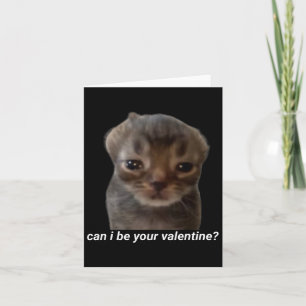 Cartão Posso Ser Seu Namorado Meme de Gato Engraçado Brai