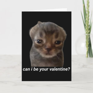 Cartão Posso Ser Seu Namorado Meme de Gato Engraçado Brai