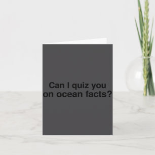 Cartão Posso Testar Seu Conhecimento Sobre Fatos do Ocean