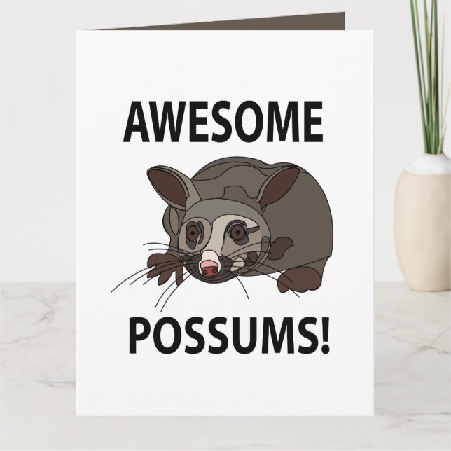 Cartão Possum Awincrível Funny Possum (Frente)