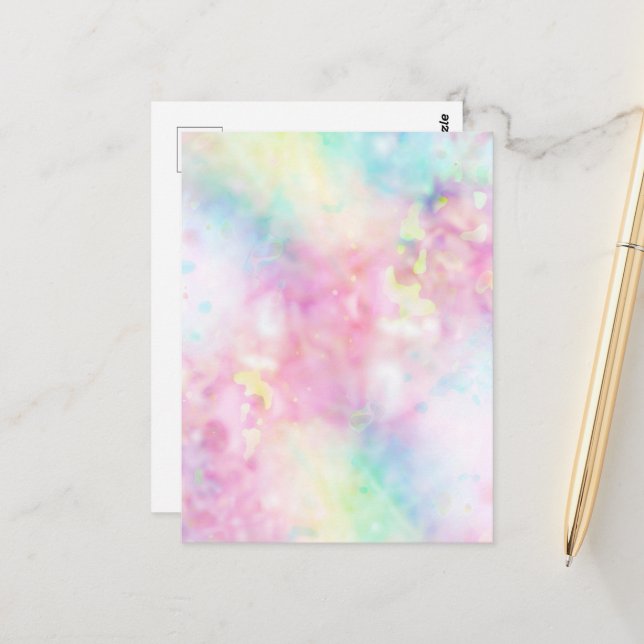 Cartão Postal さらさらアート「安心」relieved abstract (Frente/Verso In Situ)