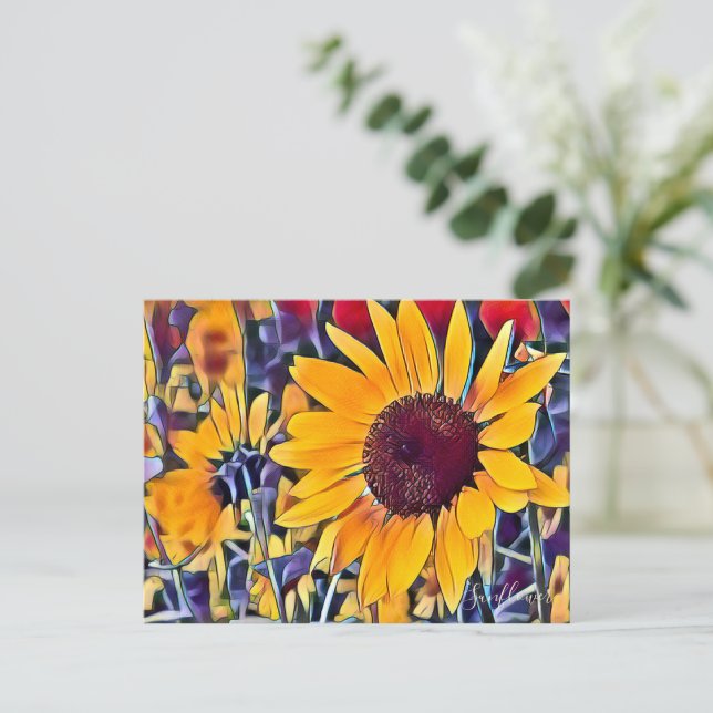 CARTÃO POSTAL ひ ま わ り (Em pé/Frente)