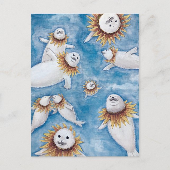 CARTÃO POSTAL アザラシと四季シリーズ　夏 (Frente)