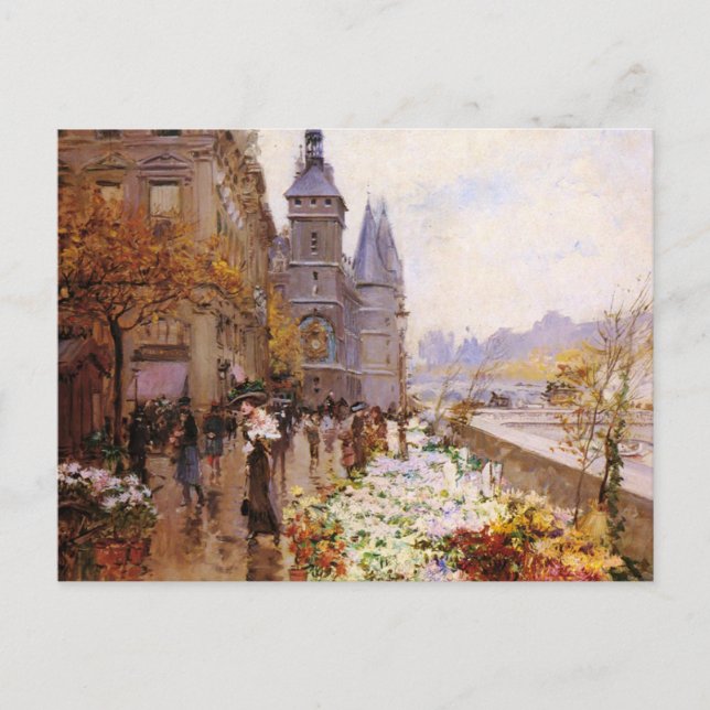 CARTÃO POSTAL セ ヌ 川 沿 い の 屋 花 (Frente)