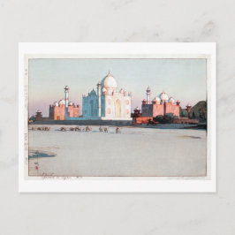 Cartão Postal タ ジ マ ハ ル, Taj Mahal, Agra, Hiroshi Yoshida, Woodc