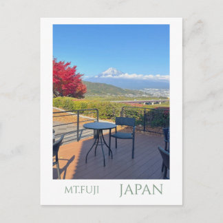 Cartão Postal ポラロイド風 富士山と秋の紅葉 観光ポストカード | Modern Vintage Mt Fuji