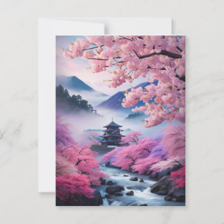 CARTÃO POSTAL 伝統的な日本の風景＊春