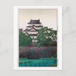 Cartão Postal 名 古 屋 城, 川 瀬 巴 水 Castelo de Nagoya