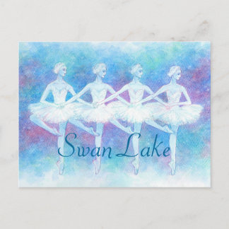 Cartão Postal 四 羽 の 白 の 踊 鳥 り ポ ス ト カ, em ド, as