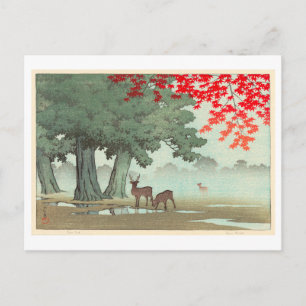Cartão Postal 奈 良 公 鹿 の, Veado do Parque Nara, Hasui K
