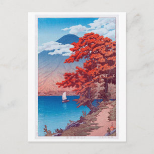 Cartão Postal 日 光 禅 湖, Lago Chûzenji em Nikkô, Hasui K