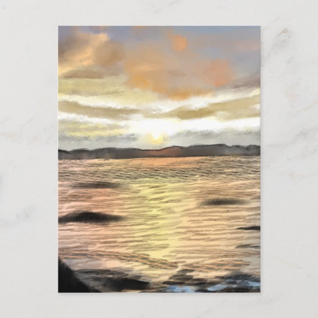 CARTÃO POSTAL 朝焼けの海 (Frente)