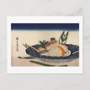 Cartão Postal 江 戸 寿 司, 広 重 Sushi Bowl, Hiroshige, Uk