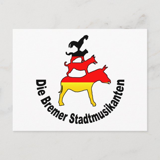 CARTÃO POSTAL 町のミュージシャンズオブブレーメン (Frente)