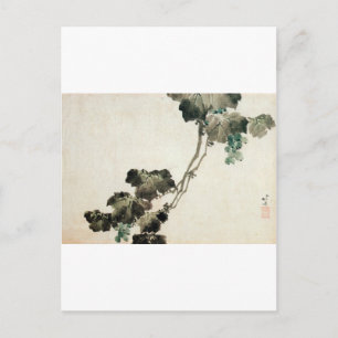 Cartão Postal 葡 萄, 北 斎 Uva, Hokusai