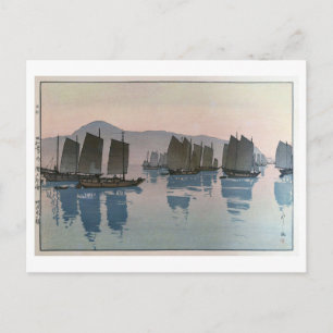 Cartão Postal 阿 伏 兎 朝, Manhã no mar, Hiroshi Yoshida, Corte de M