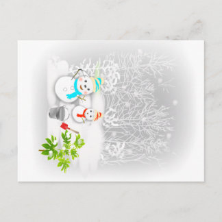 CARTÃO POSTAL 雪 だ る ま