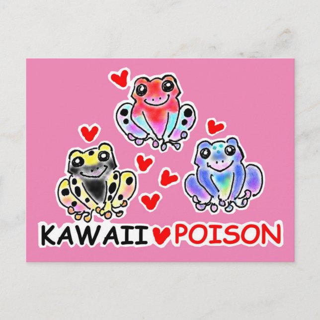 CARTÃO POSTAL 面白?　ヤドクガエルちゃん  ポストカード (Frente)