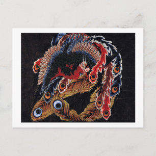Cartão Postal 鳳 凰 図, 北 Fênix Chinesa, Hokusai, Arte