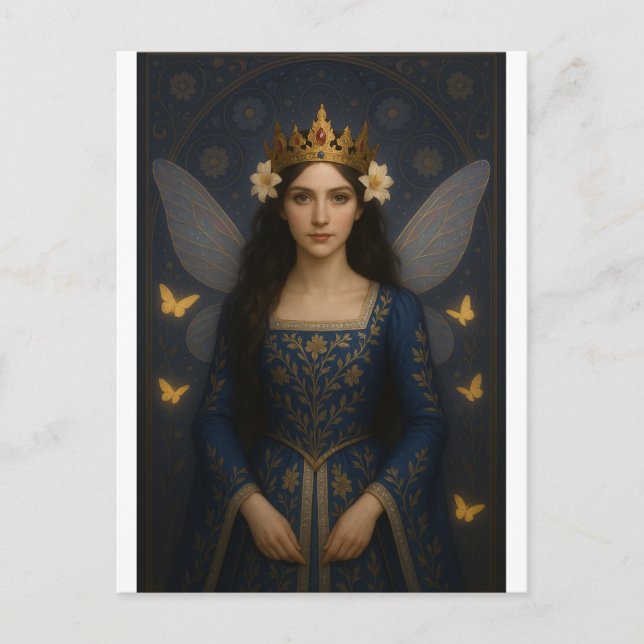 Cartão Postal 006_A fairy princess in royal blue. (Frente)