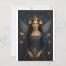 Cartão Postal 006_A fairy princess in royal blue.