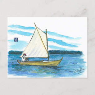 Cartão Postal (048) Barco Pequeno Porco