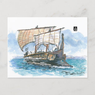 Cartão Postal (052) Antigo Tireme Grego