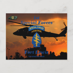 Cartão Postal 1º Forças Especiais Boinas Verdes SF SFG SOF Veter