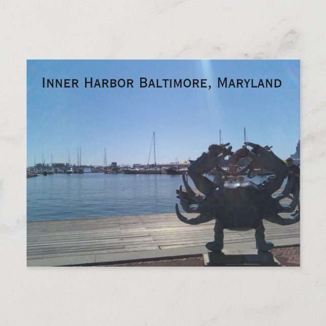 Cartão Postal 1002001151, Inner Harbour Baltimore, Maryland (Frente)