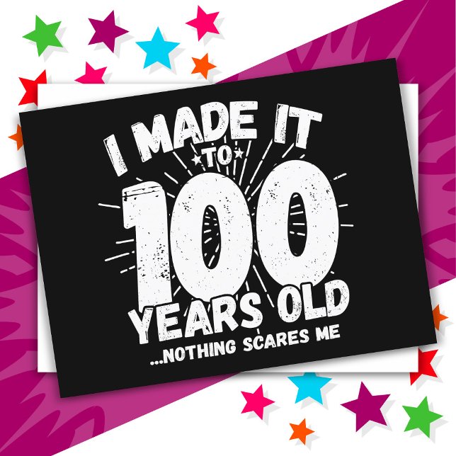 Cartão Postal 100 anos de idade Sarcástico Meme Engraçado 100º a (Criador carregado)