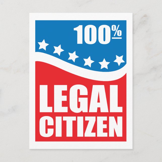 Cartão Postal 100% Cidadão Legal (Frente)