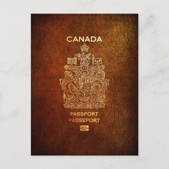 Cartão Postal [100] Cobrir de passaporte canadiano (Frente)